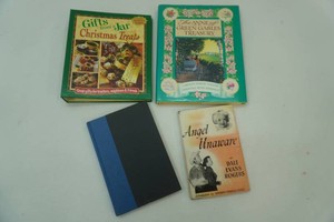 variety of books including Angel Unaware, Christmas treats, Green Gables Treasury