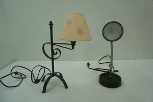 1 desk lamp and 1 table lamp