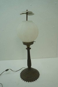 antique brass lamp 27 tall