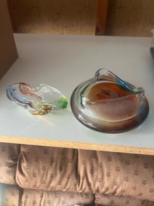 vintage glass ashtrays