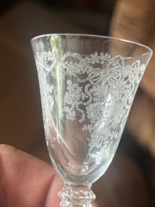 Crystal absinthe glasses