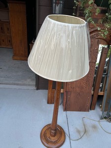 wooden tall lamp