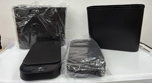 Lot of of 2 Brand New Solar Powered Mini Trash Cans