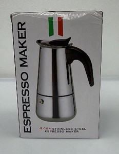 Brand New Espresso Maker - 4 cup stainless steel espresso maker