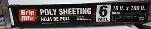 Brand New Grip Right Polly sheeting 10 x 100 six mil roll