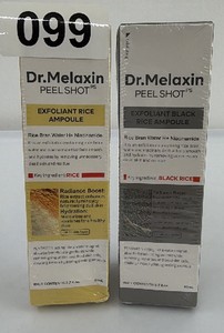 Lot of 2 Brand New Dr. Melaxin Peel shot exfoliate riceblack both are 2.7 ounces
