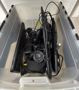 lot of computer, keyboards, and computer speakers Logitech brand, Microsoft mouses and more