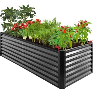 Brand new inbox Outdoor Metal Raised Garden Bed for Vegetables, Flowers, Herbs - 8x4x2ft grey