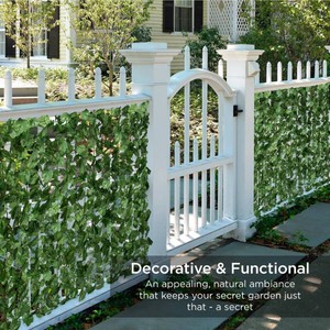 Outdoor Faux Ivy Privacy Screen Fence Green