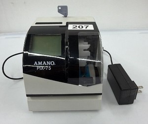 Amano PIX-75 is an electronic atomic time and attendance recorder.