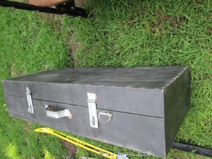 Lockable Wood storage box trunk wit...