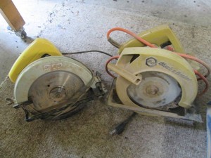 Pair of vintage circular saws...