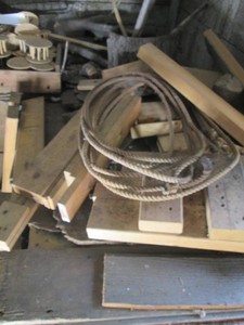 Assorted size pieces of lumber and ...