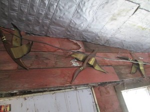 Trio of wood and brass tone flying ...