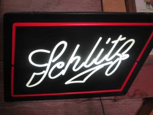 Schlitz Neon lighted wall sign wor...
