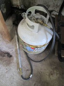 20lb propane cylinder with brush bu...