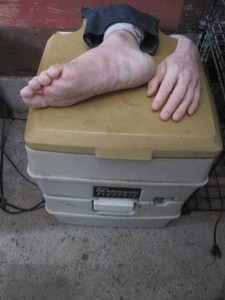 Portable camping toilet...