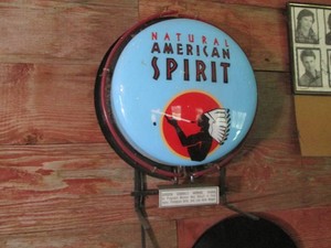 American Spirit Neon lighted wall s...