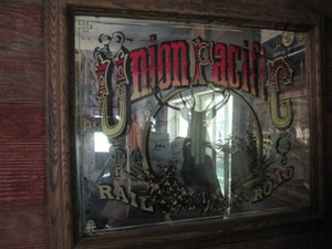 Union Pacific Railroad framed bar b...