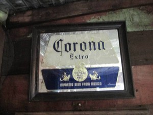 Corona framed bar back mirror...