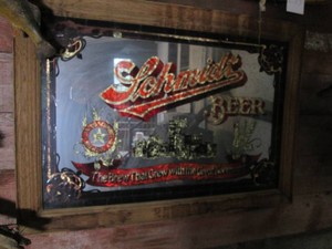 Large framed Schmidt Beer bar back ...