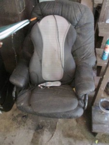 Pleather office chair and heated ma...