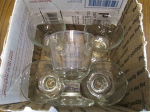 Lot of 5 fluted glass dessert cups...