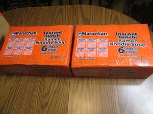 2-6pack cups of Chicken flavor Rame...