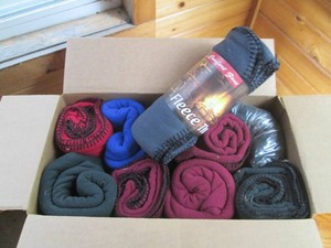 Box of assorted Fleece bkankets...