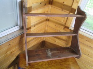3-tier wood wall mounted display sh...