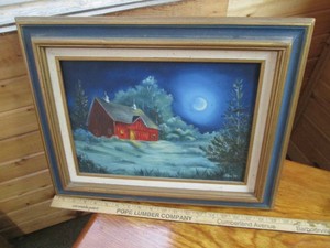 Framed Oil painting by J. Weis...