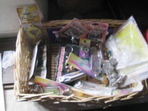 Basket with key collectible chains...