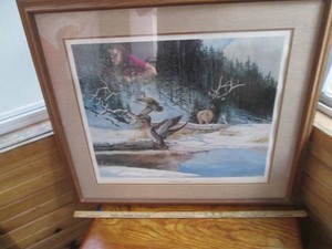 November Encounter framed, signed a...