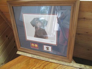 Chocolate Lab stamp and coin set by...