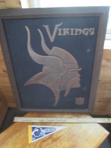 NFL Vikings framed metal wall decor...