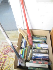 Baseball and golf themed books, woo...