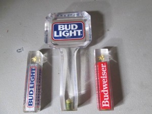 Bud Lite and Budweiser bar taps...