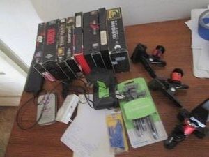 VHS movies, portable power supply a...