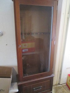 Locking Wood 8-space Gun cabinet wi...