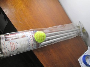 Metal flag pole assembly with plast...