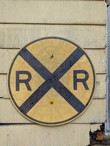Railroad crossing sign...