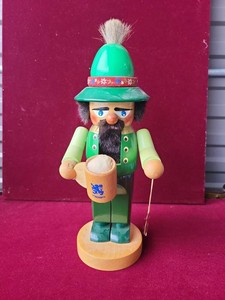 Steinbach Pr�sident German Wooden Smoker Figure Bavarian Man