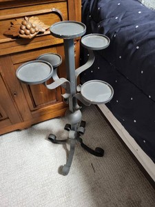 Wrought Iron Style 5 Arm Floor Candelabra Candle Holder Stand