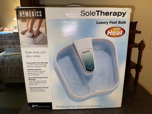 HoMedics SoleTherapy Luxury Foot Bath With Heat Box & Manual