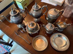 Mixed Silverplate Tea Coffee Service Pieces Wm Rogers Reed Barton