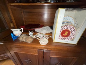 Lot of Assorted Decorative Glass, Porcelain & Linen Tableware