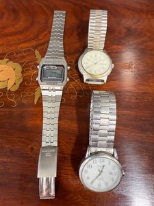 Vintage Seiko Sports 100 & Timex Stainless Wristwatch Repair Lot