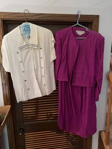 Vintage Women��s Clothing Lot Marie St Claire Skirt Suit White Blouse