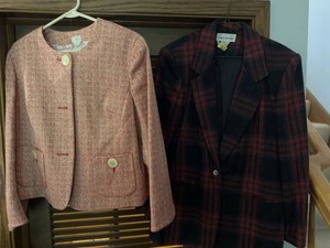 Lot of Womens Blazers J. Jill Petite & Cathy Daniels Plaid