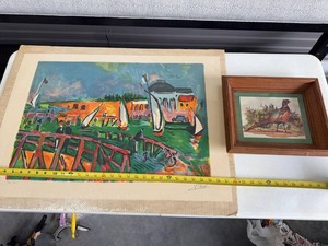 Lot of Assorted Framed Wall Art Prints Signed Harbor & Pheasant
